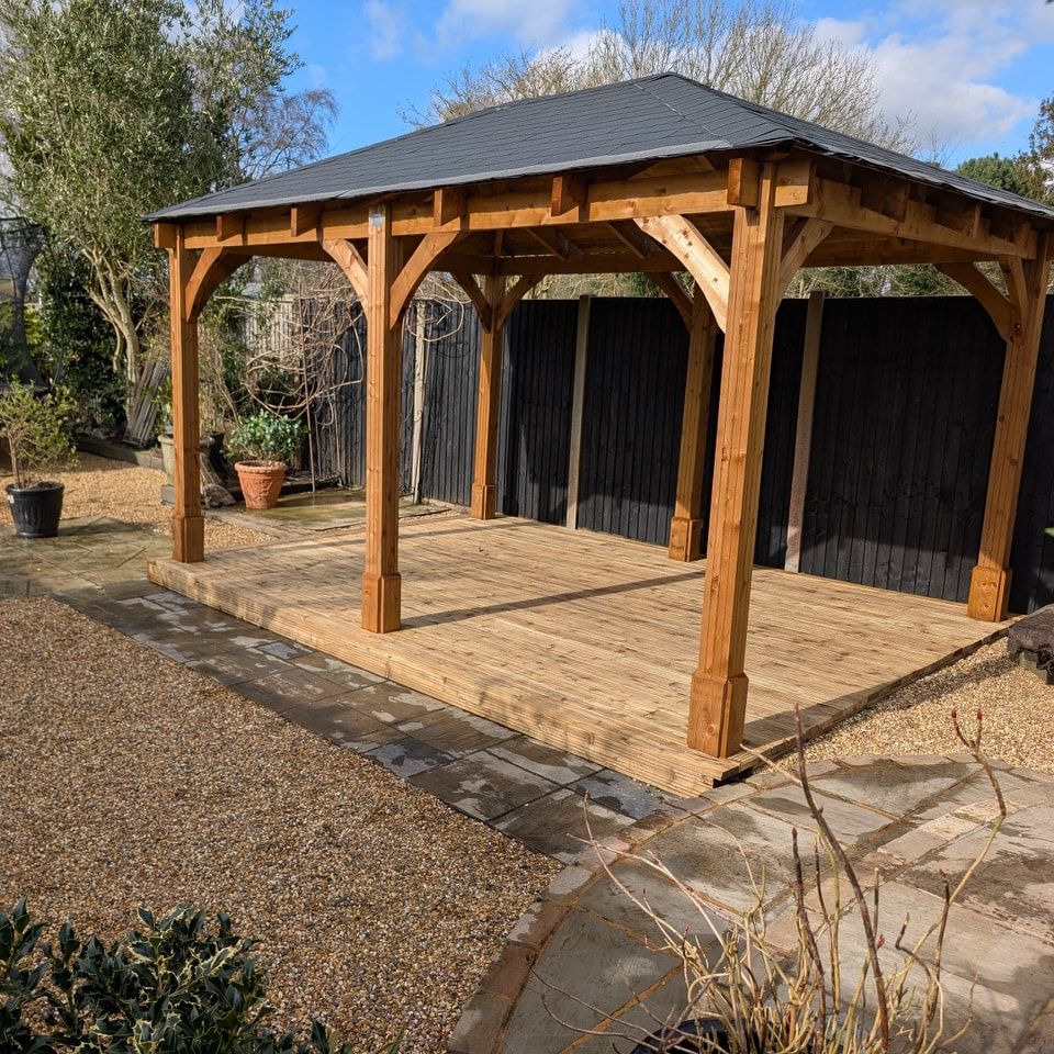 Stunning timber pergola and decking